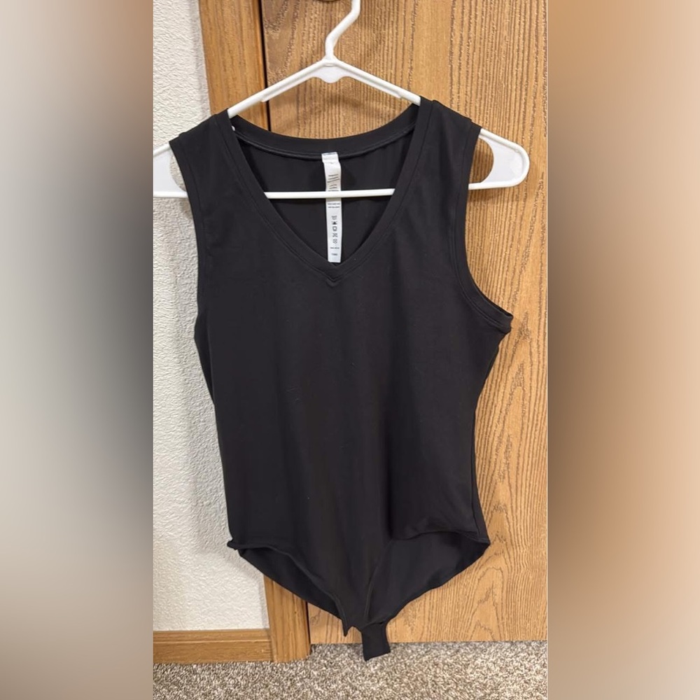 Black V-Neck Bodysuit